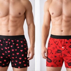 ❤️ Men’s Valentine’s Day Boxer Briefs – 2-Pack – Size Medium or XL ❤️